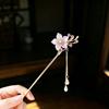 Tricolor Flower Hairpin: High-End Hanfu Headdress & Buyao Ornament