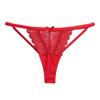 Stretchy Strappy Sheer Lace Thong Low Waist Romantic Panties Floral Embroidery Briefs  Ladies Girls