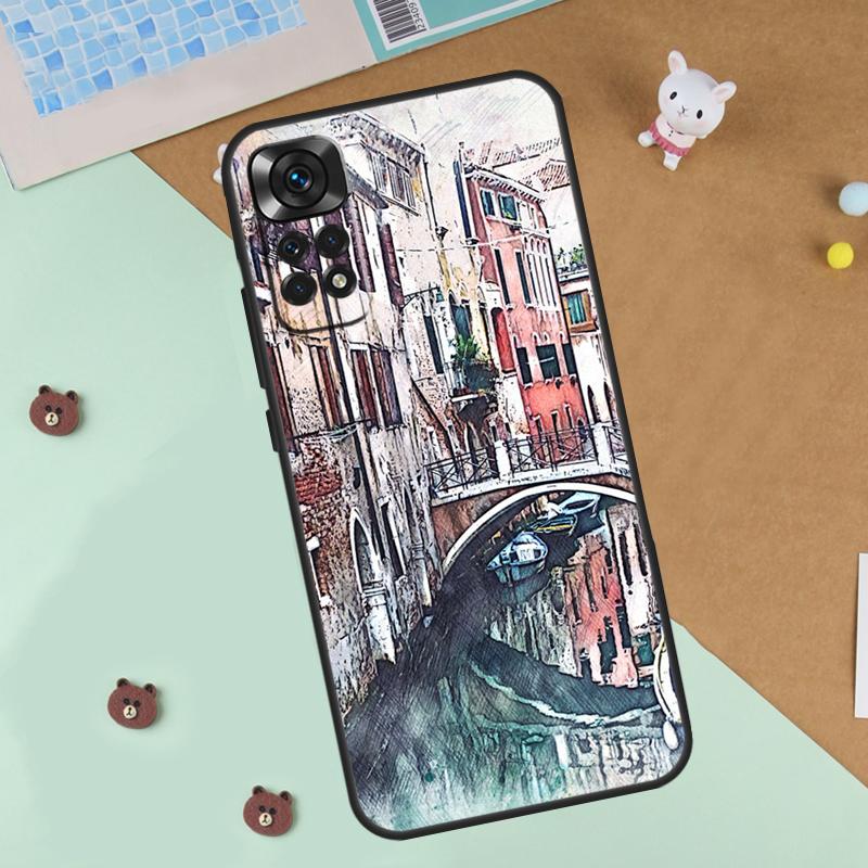 Travel italy Street Venice Case For Xiaomi Redmi Note 13 14 9 10 11 12 Pro 10S 11S 12S Cover For Redmi 13C 10C 12C 14C