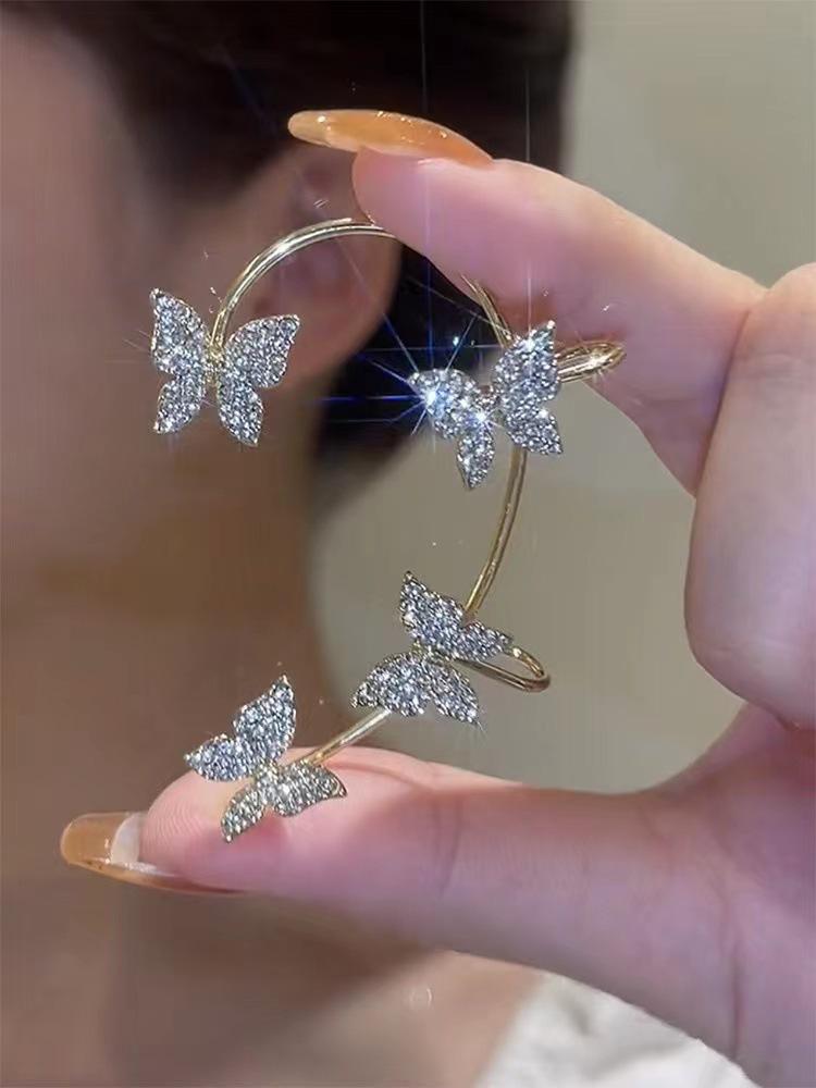 Luxury Butterfly No-Pierce Ear Cuff for Women - Elegant, High-End Fairy Earring