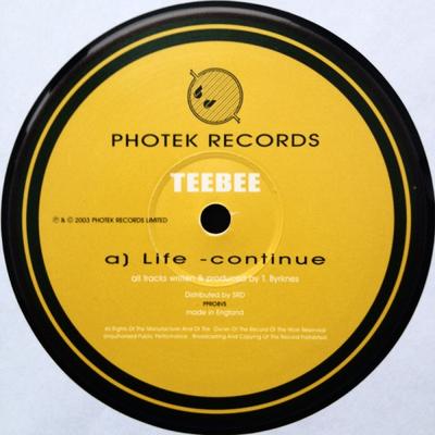 12inch Record TEEBEE - Life -Continue / Tech.G PPRO8VS Photek Producti 2003 UK Dance & Electronica Used