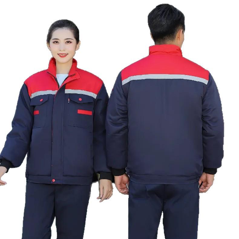 Winter-Proof Reflective Cotton-Padded Jacket with Wear and Dirt Resistance