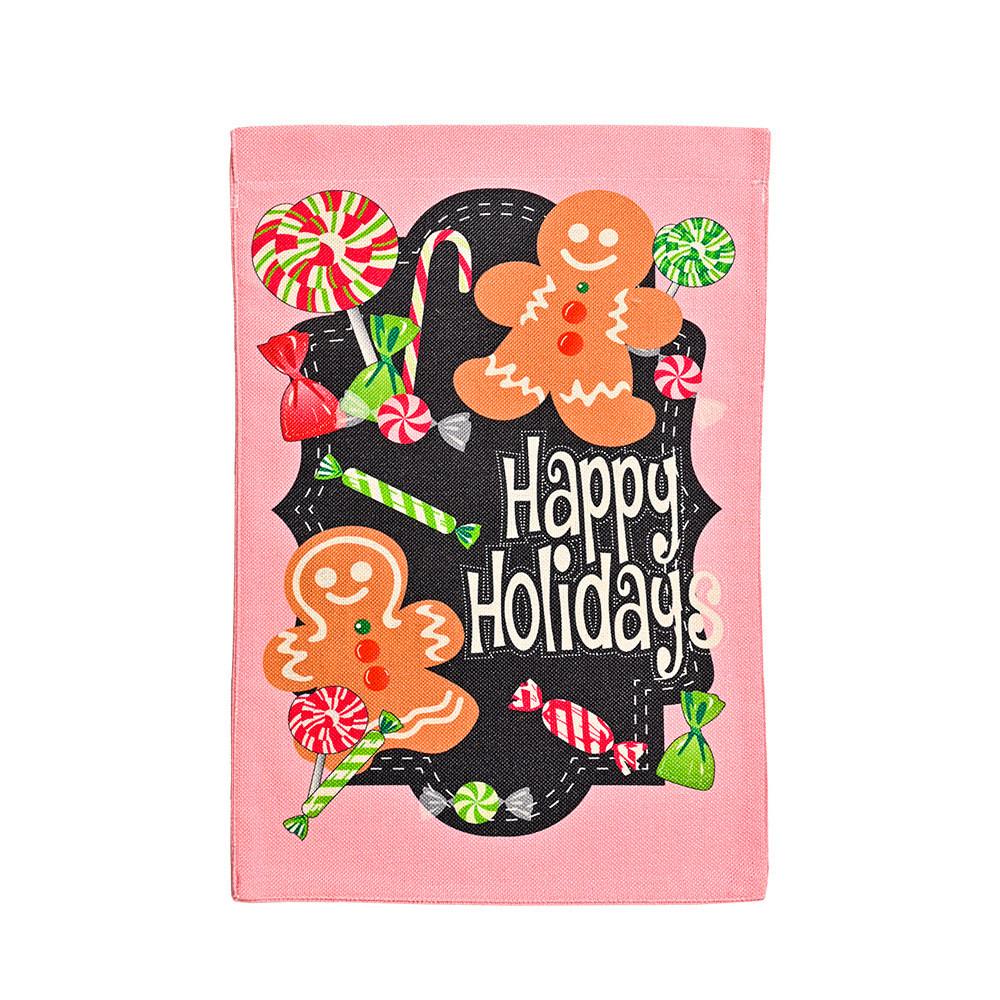 Vibrant Christmas Garden Flags With Cartoon Patterns Perfect For Festive Outdoor Dcor