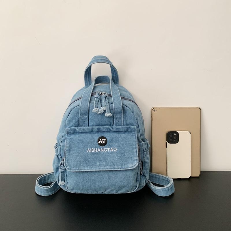 Zaino in Denim Multifunzionale da Donna
