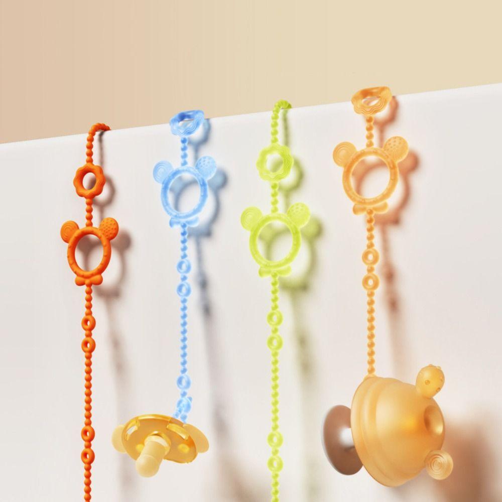 Nipple Accessory Baby Pacifier Chain Cartoon Bear Baby Teether Toys Straps  Stroller Accessories