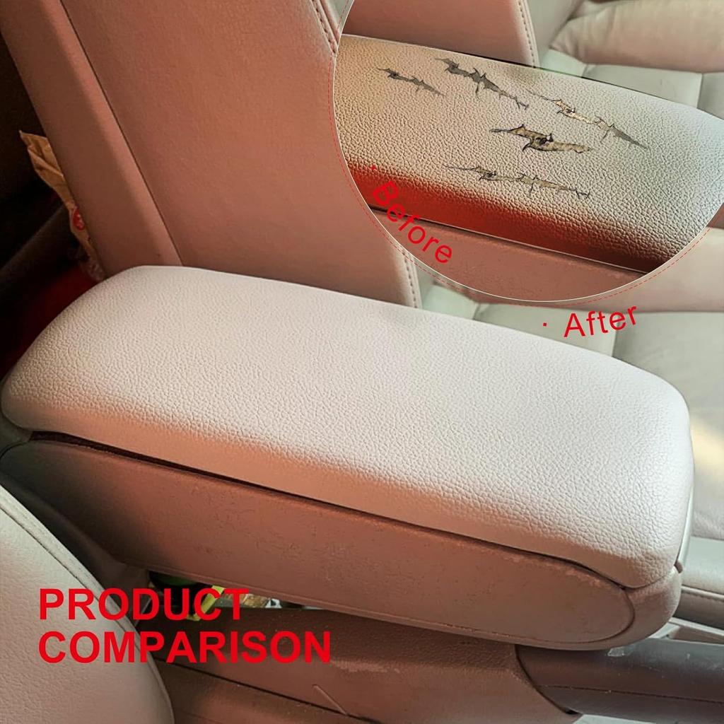 cciyu Armrest Center Console Lid Cover + Base Beige Armrest Covers Replacement fit for 2000-2008 For A4 A6 S4