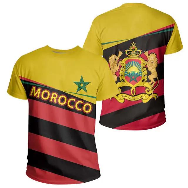 

Morocco National Emblem Flag T-Shirts 3D Print Men Woman Short Sleeve T Shirt Oversized Harajuku Tops Tees Kids Unisex Clothing S