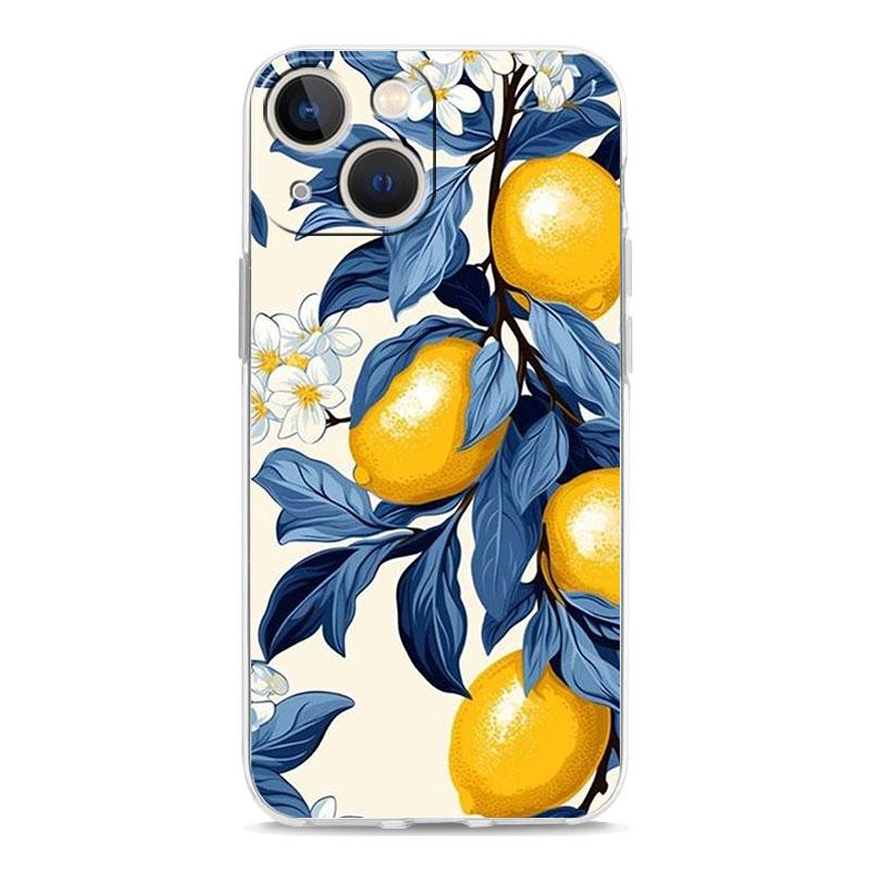 Fruit lemon Phone Case For iPhone 11 Cases iPhone 15 12 13 14 16 Pro Max X XR XS 14 15 Plus 16Pro iPhone16 Clear Cover