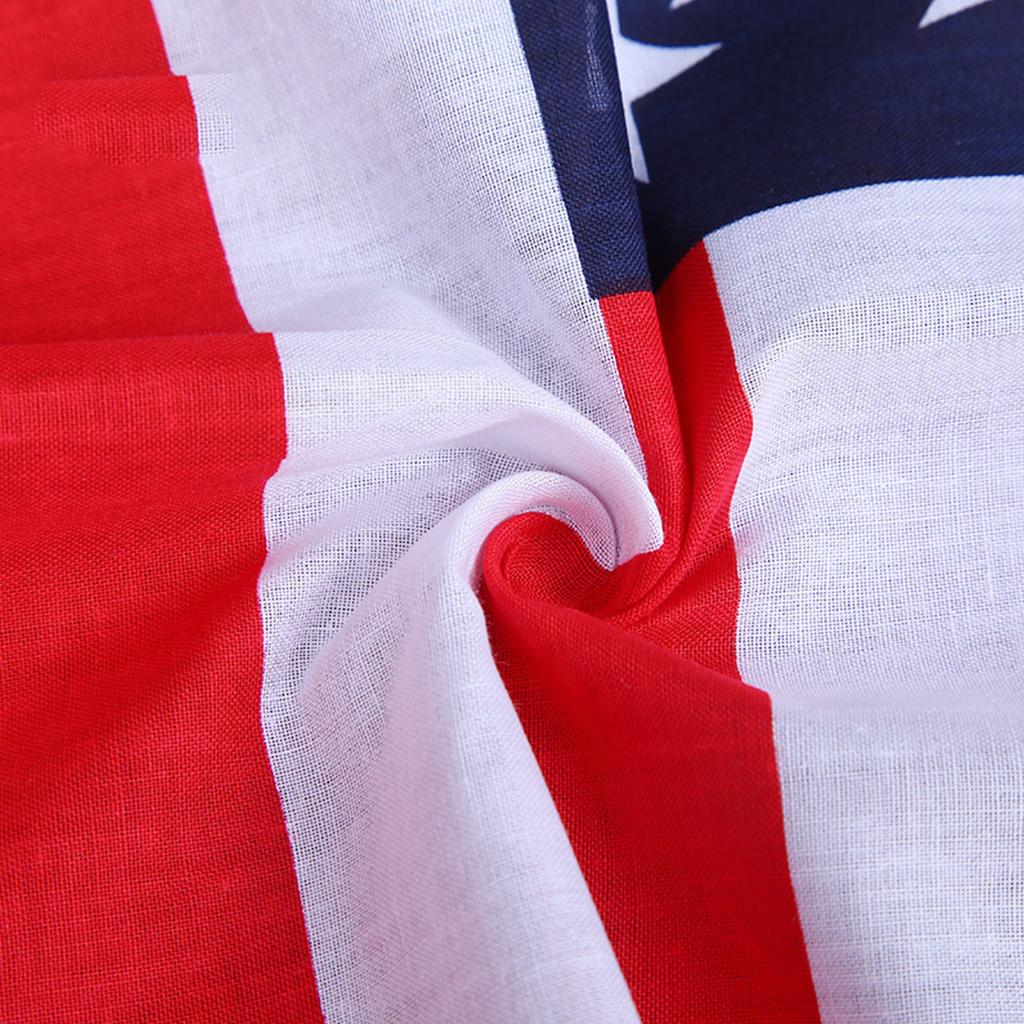 Bandana Square Scarf American Flag Striped Headband Wrap Handkerchief for Unisex