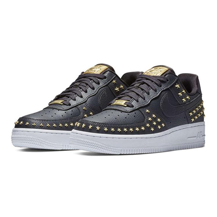 Nike Womens Air Force 1 Low 'Star-Studded' (women's sizes) Black Skate Shoes AR0639 001