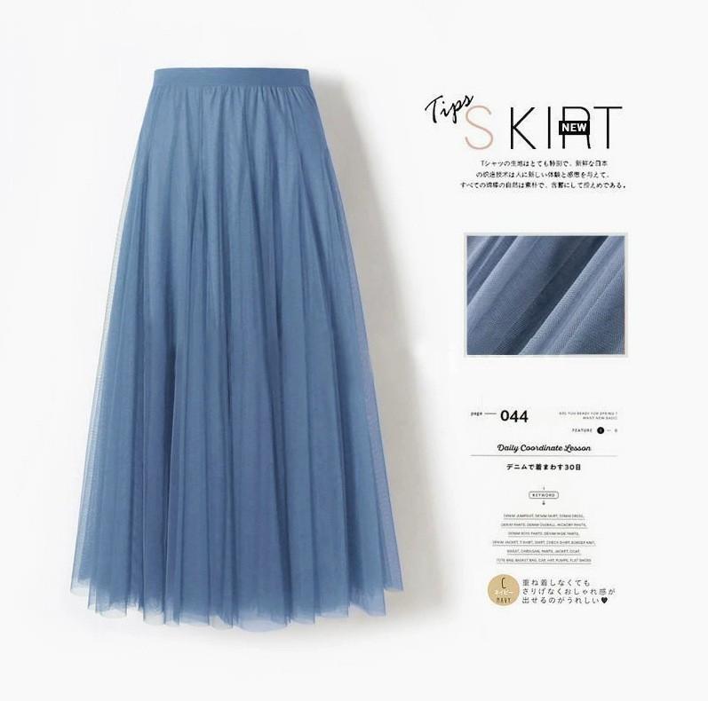 Dámská pevná skládaná elegantní midi elastická sukně v pase