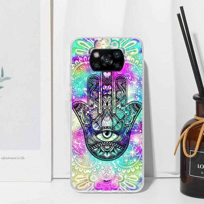 Totem Mandala Colorful Flower Phone Case For Xiaomi Poco X7 X6 X5 M7 M8 Pro F7 Ultra Redmi 15C 15 13C 13 12C 12 10 10C 10A Art F