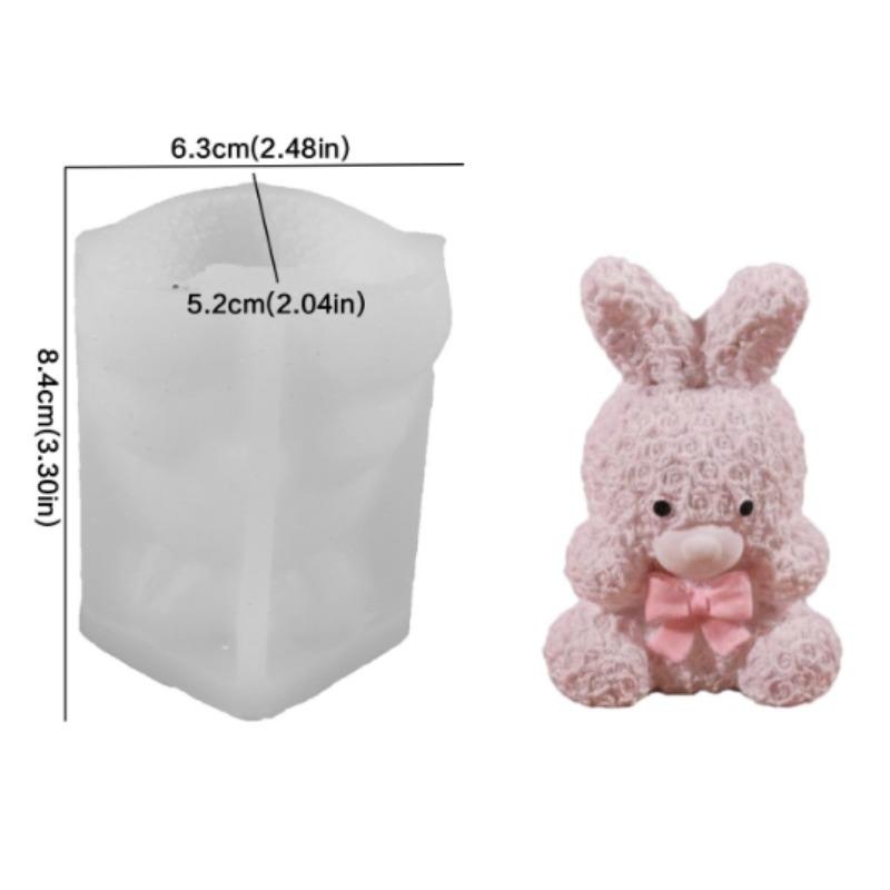 Silicone Easter Bunny and Valentine S Rose Rabbit Bear Molds | Resin, Soap, and Candle Molds for Crafting and Aromatherapy