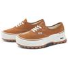 Vans Authentic Vibram Leather Comfortable Simple Durable Low-Top Canvas Shoes Unisex sneaker Brown VN0A5JLWBS8