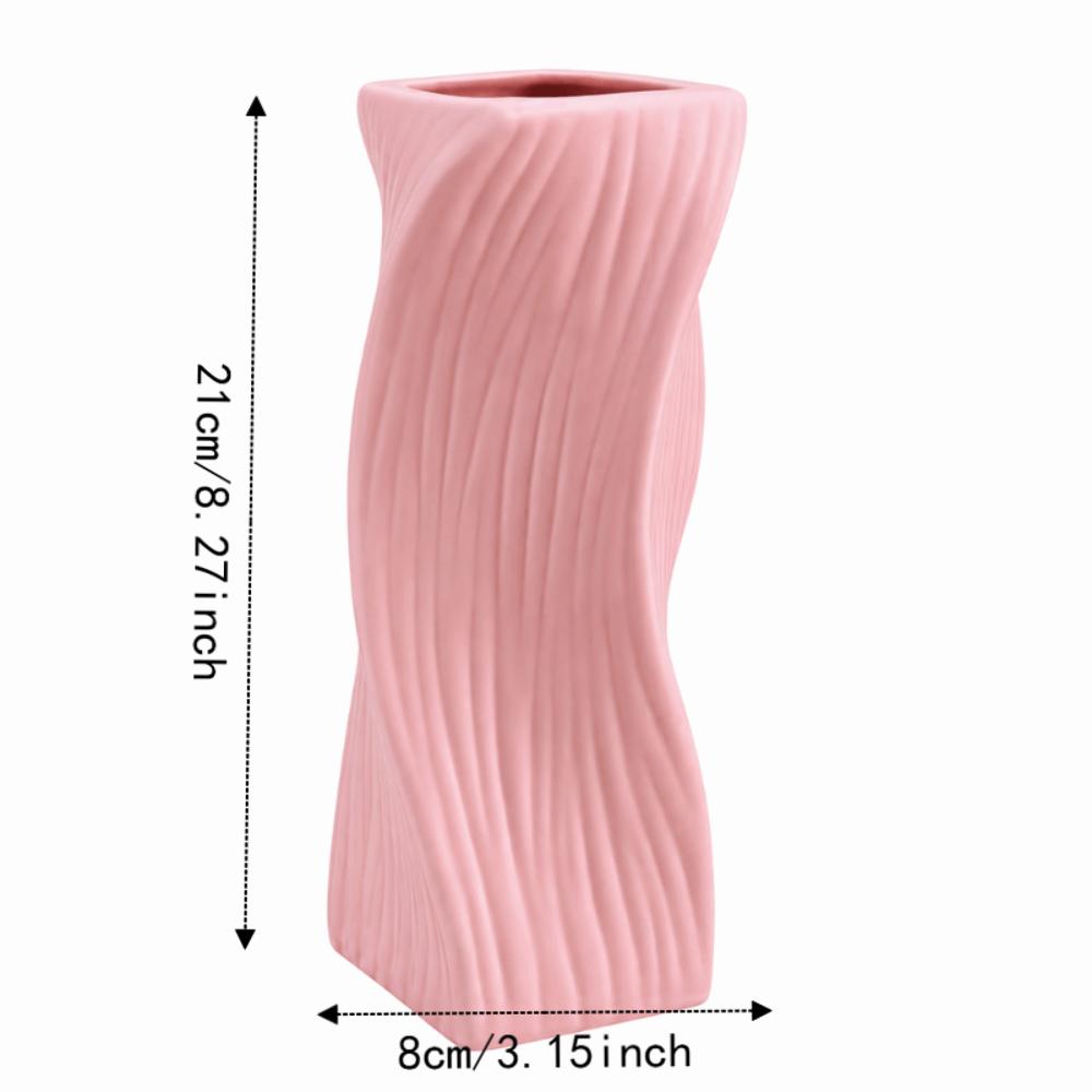 Home Decor Flower Vase Wave Pattern Irregular Vases Pots Hydroponic Bottle  Office Decoration