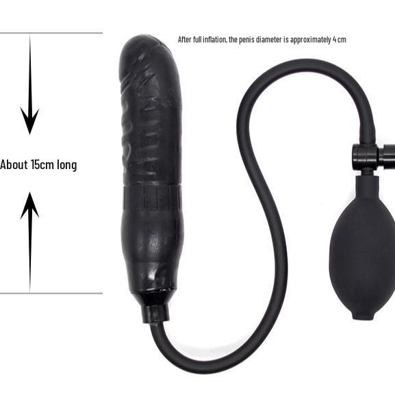 Inflatable Expanding Butt Plug and Penis Masturbator for Women - Anal Dilator and Expander Sex Toy