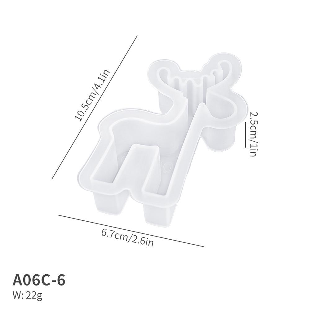 Vánoční vonná svíčková forma: Perníčková chaloupka a sob epoxidová silikonová forma