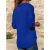 IHUASU Autumn Women's Casual V-neck Solid Color Warm Long Sleeve