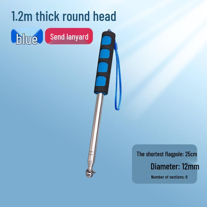 Cabo Telescópico de Aço Inoxidável para Mastro de Bandeira: Guia ao Ar Livre, Comando de Treinador e Bastão Apontador de Ensino