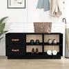 VidaXL Shoe Bench Black 100x34x45 Cm Solid Pine Wood 820181