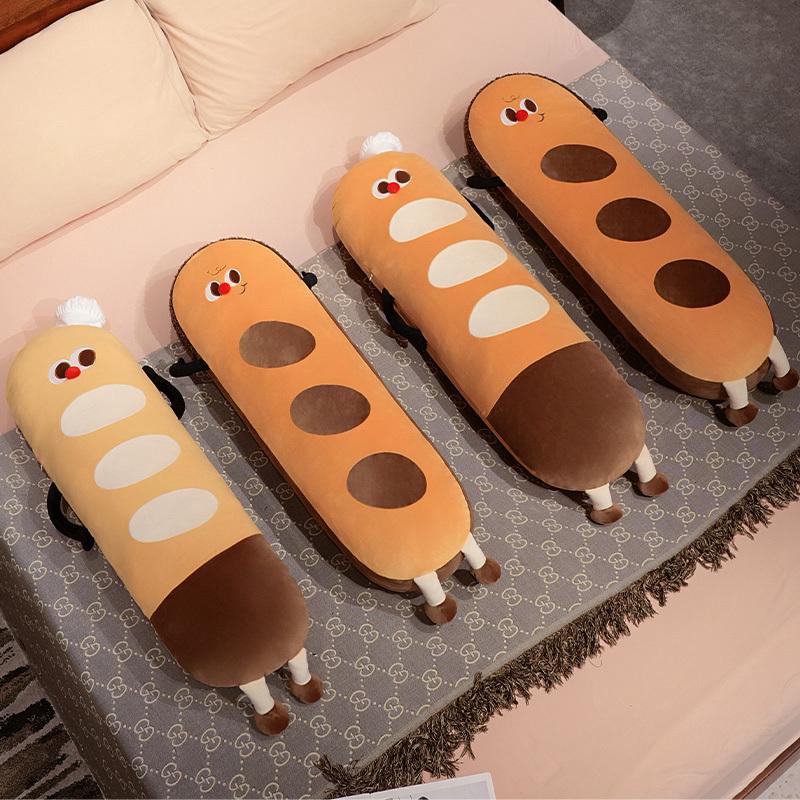Non-Toxic 90Cm Cute Soft Long Bread Pillow Plush Toys Stuffed Sleep Toast Pillow Home Decor Gift Doll