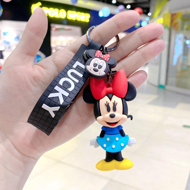Creative Cartoon Mickey Minnie Keychain Donald Duck Pendant Couple Bag Car Key Chain Small Gift large