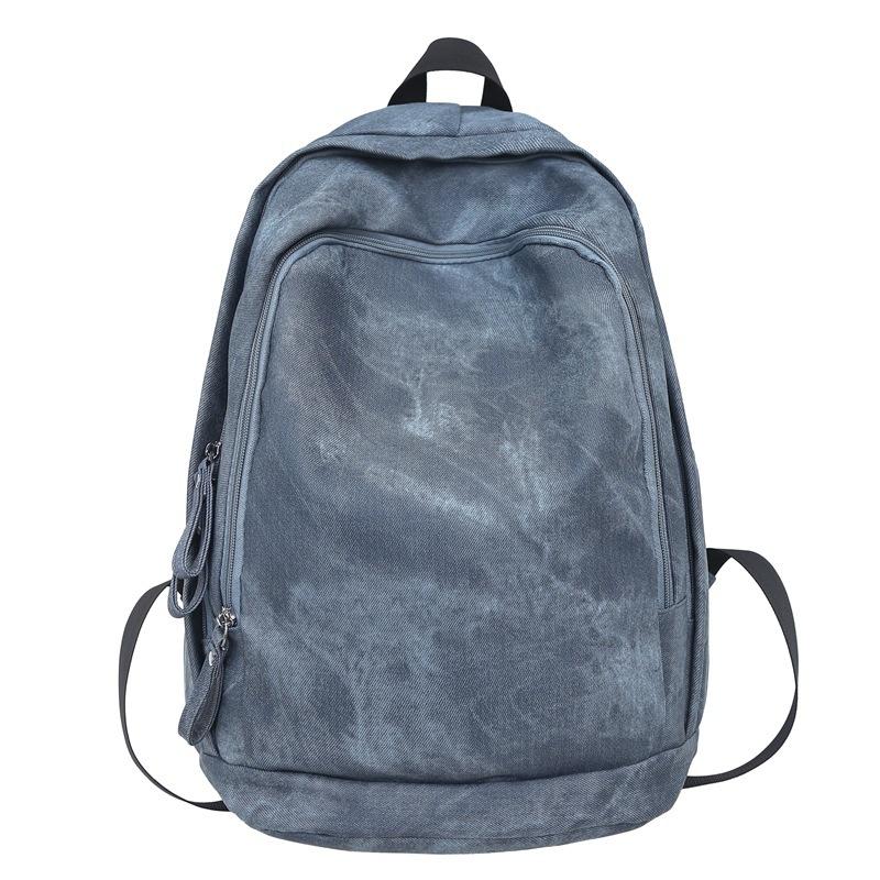 

Шкільний рюкзак із м’якої поліуретанової шкіри, однотонний рюкзак для учнів середньої школи синій