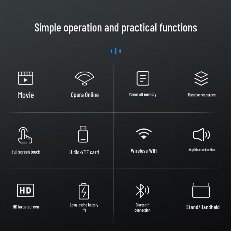 SAST V121S Senior's WiFi Multimedia Player CN plug (adapter included)