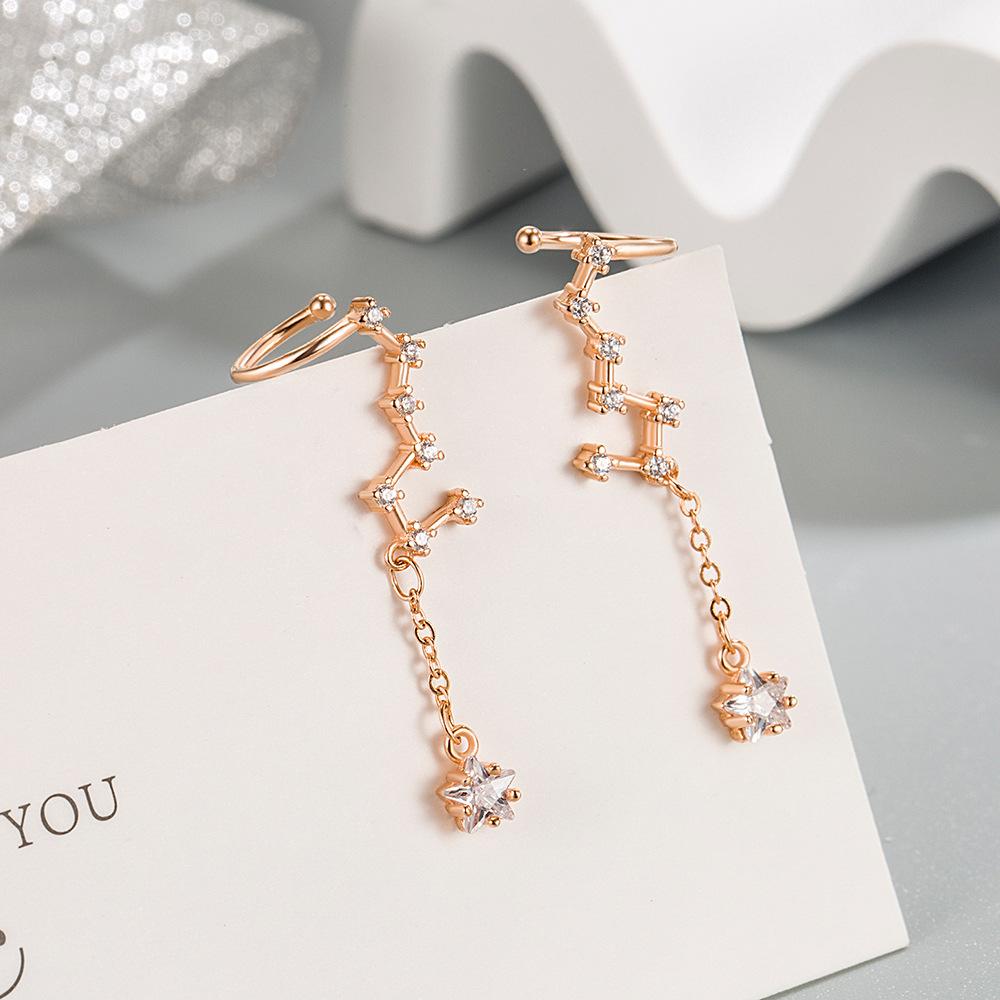 Big Dipper Seven Star Necklace Light Luxury Design Sense Tassel Mori Exquisite Clavicle Chain Light Luxury Advanced