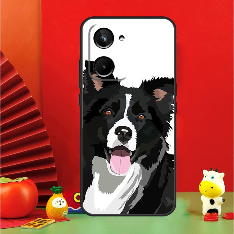Border Collie Aquarell für Realme 15 Pro GT7 GT6 10 11 12 13 14 Pro Plus C67 C63 C61 C55 C51 C53 C35 C75 C65 Hülle