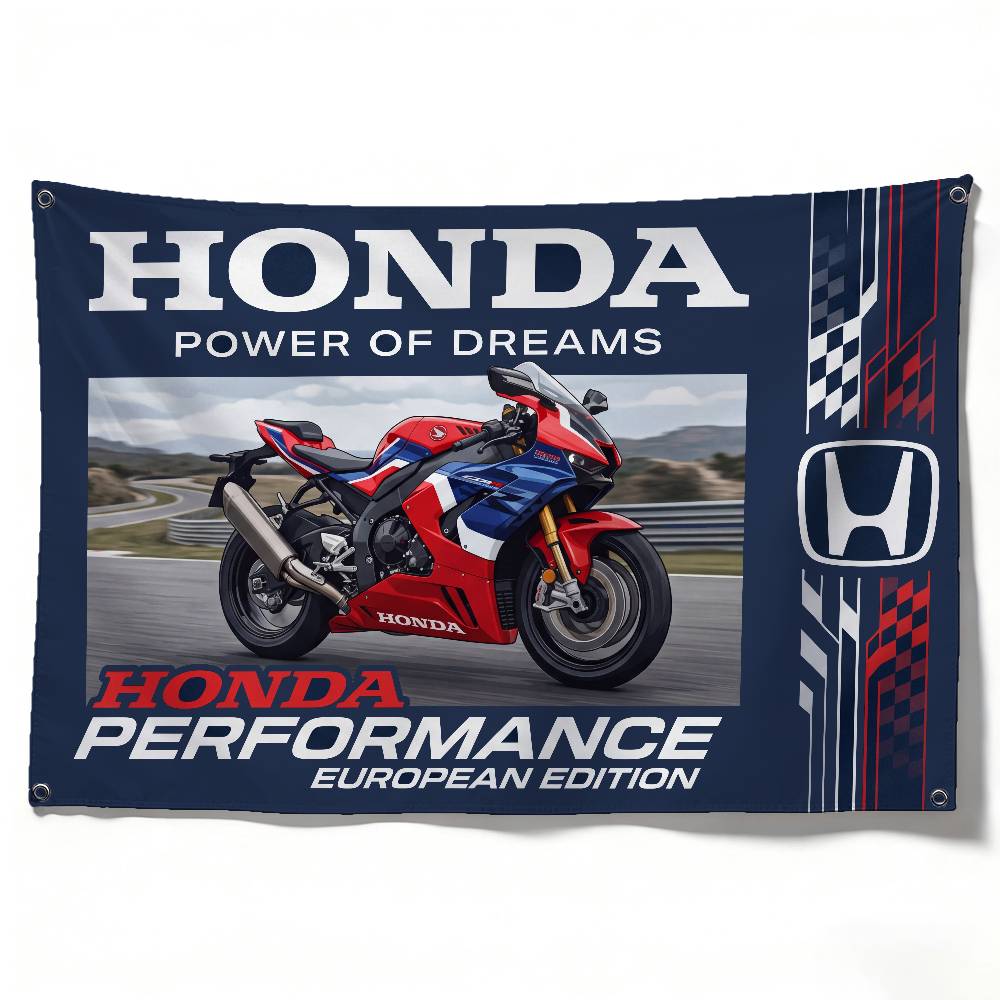 BWG5  FOR HONDA RACING Decorative Flag High Quality Polyester Fade Resistant Machine Washable Indoor Outdoor Hanging Banner
