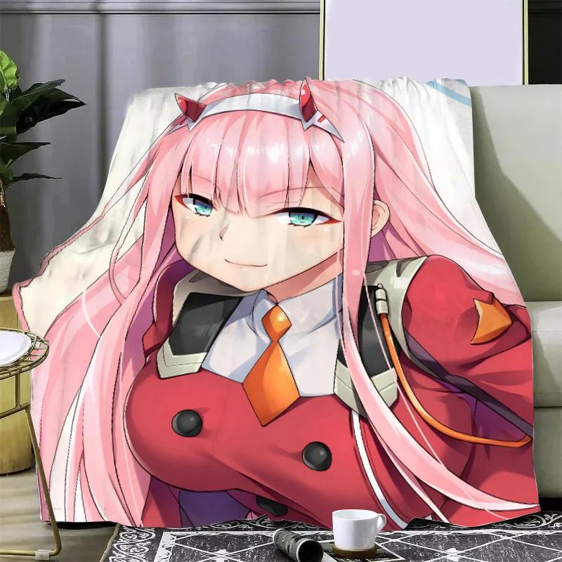 Sexy Girl ZERO TWO DARLING Printed Blanket Picnic Blankets Warm Blanket Soft and Comfortable Blanket Home Travel Birthday Gifts