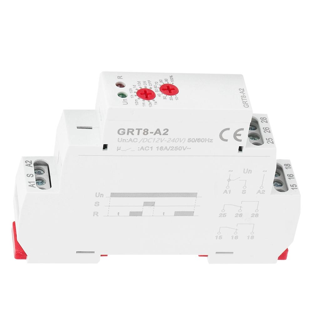 Single Function Din Rail Time Relay Industrial Control Auto Timer Relay GRT8A2 (ACDC12V240V)