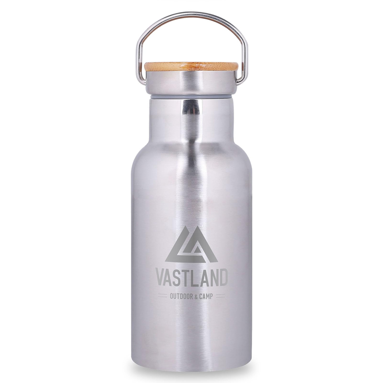 

VASTLAND Stainless Steel Water Bottle, 350ml, Mug Bottle, Hot & Cold Insulation, Double Insulated, Silver