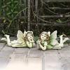 European Garden Resin Flower Fairy Statue - Creative Outdoor Courtyard Decoration