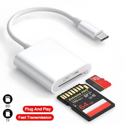 2-in-1 Typ-C Flash-Kartenleser TF-Leser 2in1 Steckplatz für Speicherkarte/Mini-SD-Kartenadapter Xiaomi Huawei Samsung Tablet