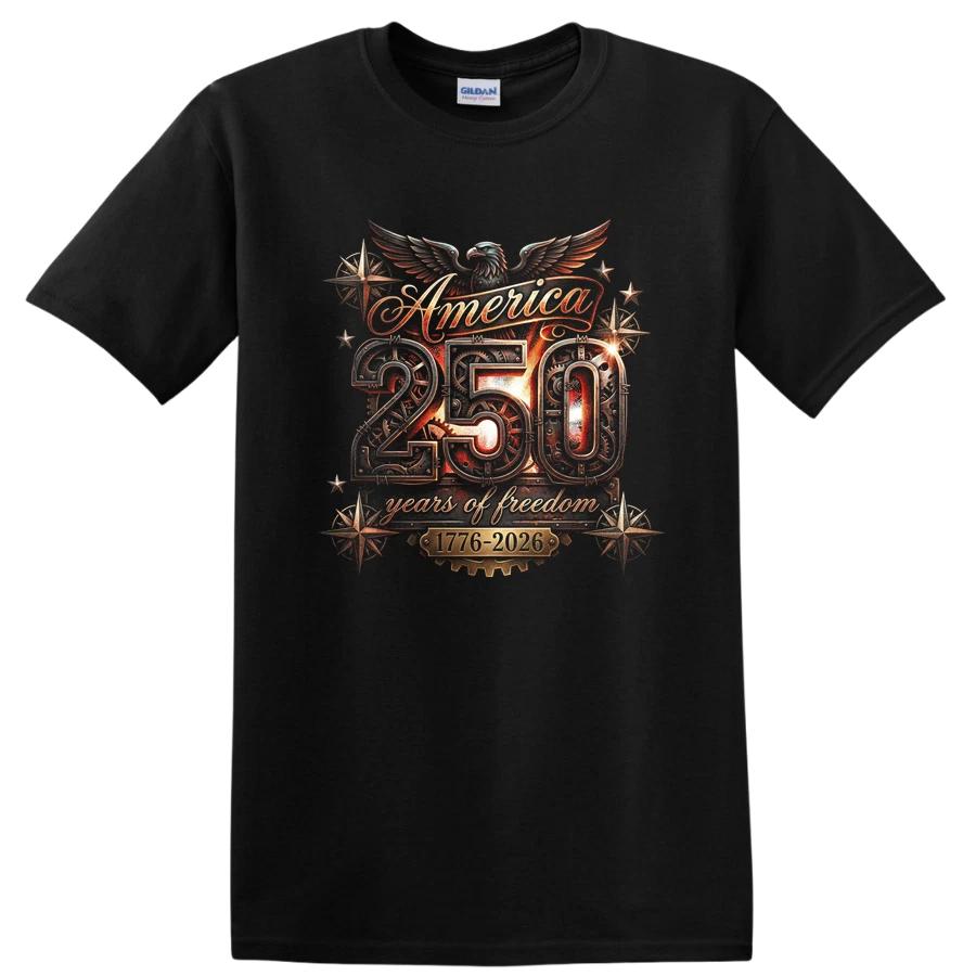 America 250 Years of Freedom Anniversary T Shirt Vintage Eagle Tee 1776-2026 XXXXL