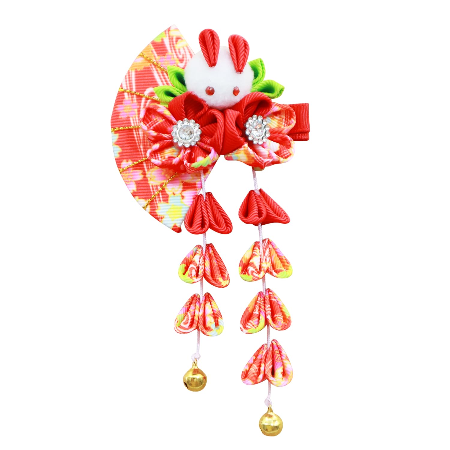 

JZOON Красное украшение для волос ручной работы для и свадеб Цумами-заику Сити-Го-Сан, Церемонии совершеннолетия, Юката, Хакама, Кимоно, Фурисодэ,