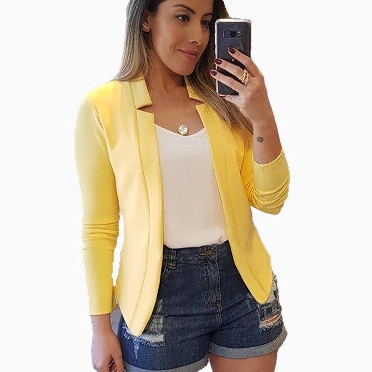

IELGY взрывной стиль женский осенне-зимний модный тонкий кардиган с длинными рукавами повседневный топ XXXXXL жёлтый