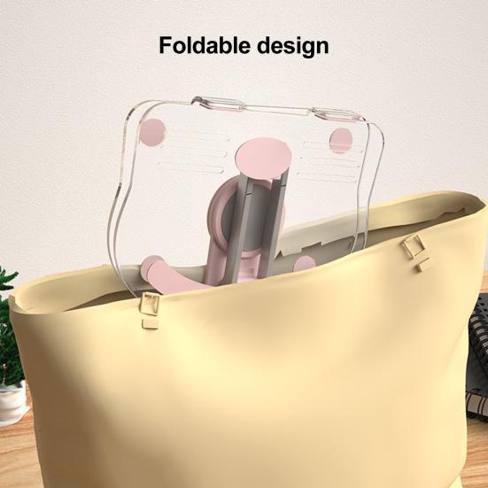 Soporte para Tablet de Acrílico Transparente Rotación de 360 Grados Altura Ajustable Soporte para Tablet Universal Plegable Soporte de Escritorio Accesorios para Tablet