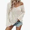 2026 Women's Sweater Premium Spring and Autumn Sexy Hollow Knitted Beach Blouse Sunscreen Clothing Women