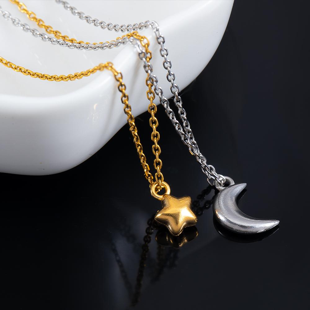 10pcs Stainless Steel Mini Heart Star Pendants Moon Necklace Charms for Earring Jewelry Making DIY Accessories Findings Supplies