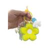 Whimsical Plush Flower Keychain For Cute Backpack Accessories And Gifts In Bright Pink Blue Yellow And Lemon Yellow Colors