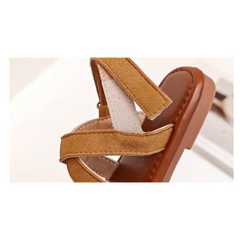 Artistic Retro Girls' Beach Sandals for Toddlers & Youth Simple Soft-Sole Princess Shoes for Babies Fashion Kids Shoes