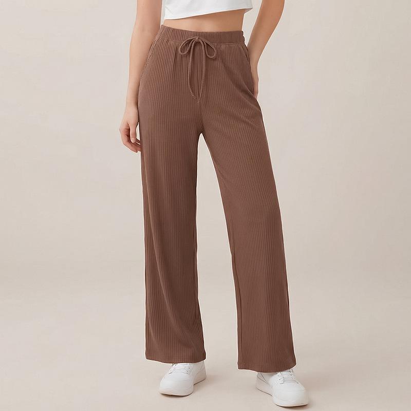 2026 European Cross-Border Wide-Leg Yoga Pants - Women's Casual Fitness & Running