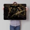 Demonic Warrior With Glowing Eyes Poster Retro D Printed Metal Signs Customized Wall Hanging Gift for Home Decor Room Ornaments