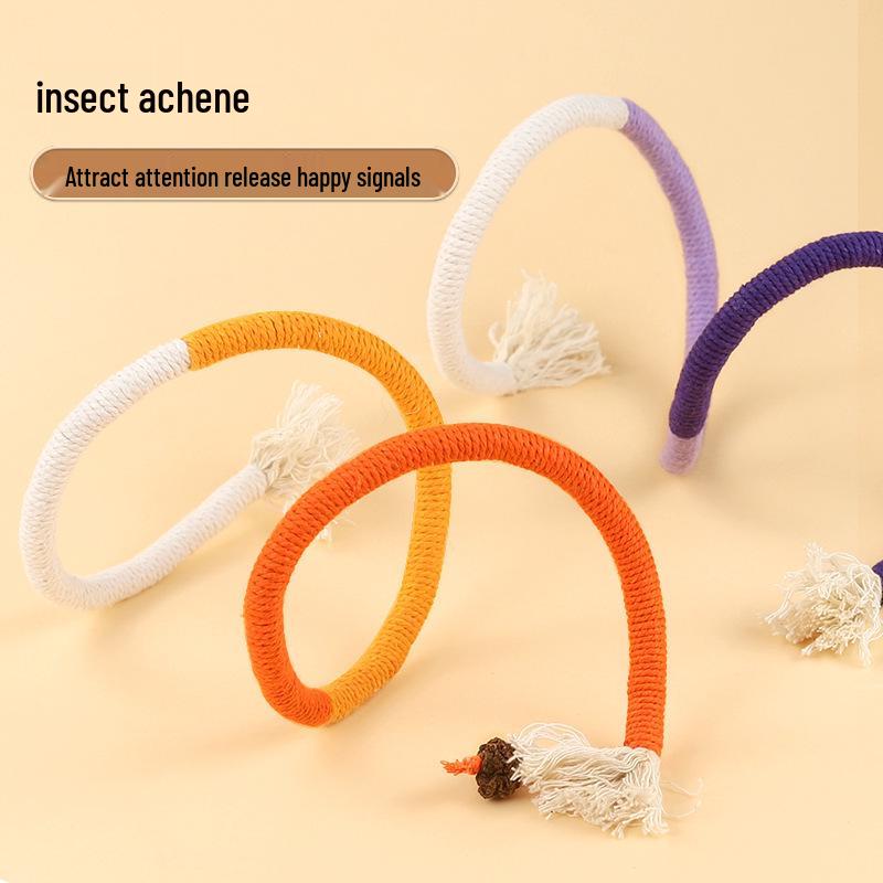 Catnip Chew Rope & Teasing Stick: Self-Entertainment & Teeth Grinding Toy for Cats