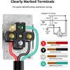 EV Outlet 50 Amp, NEMA 14-50R 3-Pole 4-Wire 125/250V Flush Receptacle, Heavy Duty EV Charging Receptacle