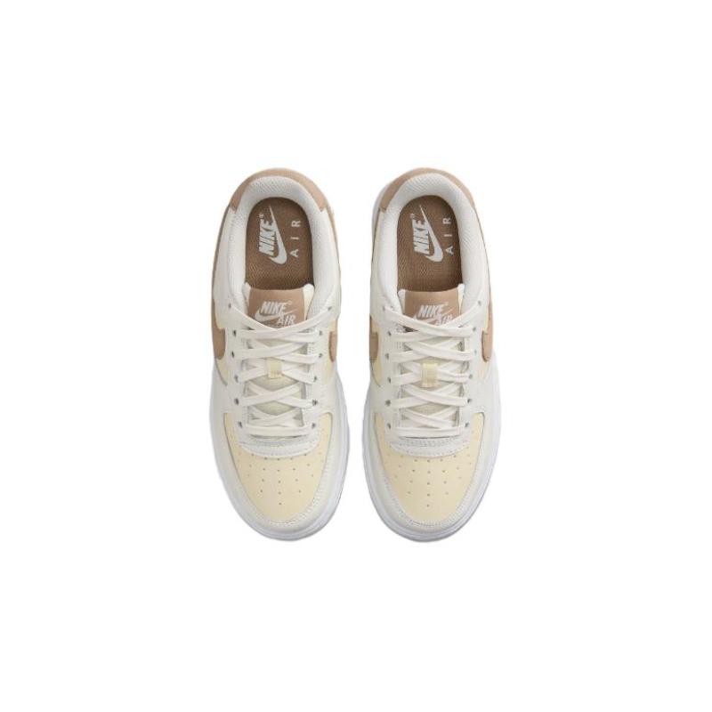 Nike Air Force 1 Slip Resistant Abrasion Resistant Low Top Skateboard Shoes Beige Kids' Sneakers HF5349-100