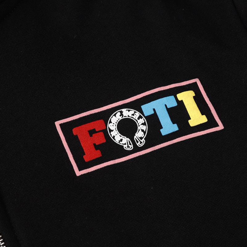 844 CHROME HEARTS 2026 Autumn and Winter New Plus Size Classic Style Logo Zipper Hooded Sweatshirt, Suitable for Couples to Wear